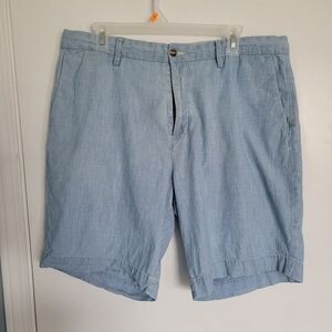 Ralph Lauren Polo Mens Classic Fit Chambray Flat Front Shorts Blue Size 35